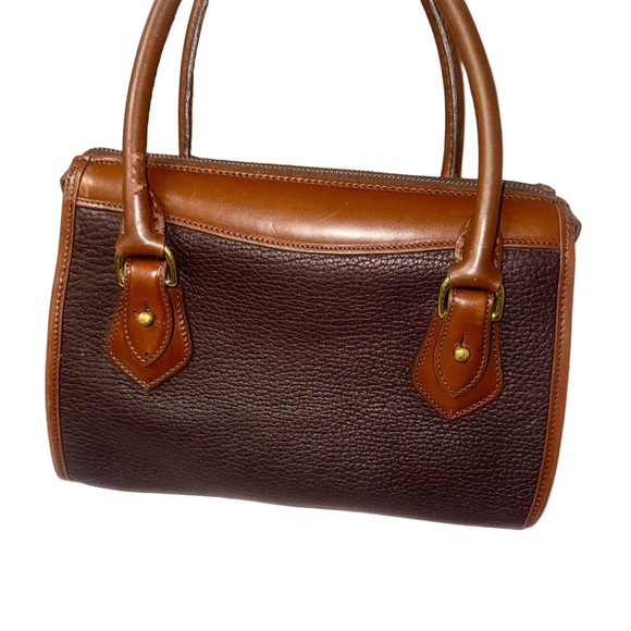 Dooney & Bourke AWL Leather Satchel Vintage Brown Black